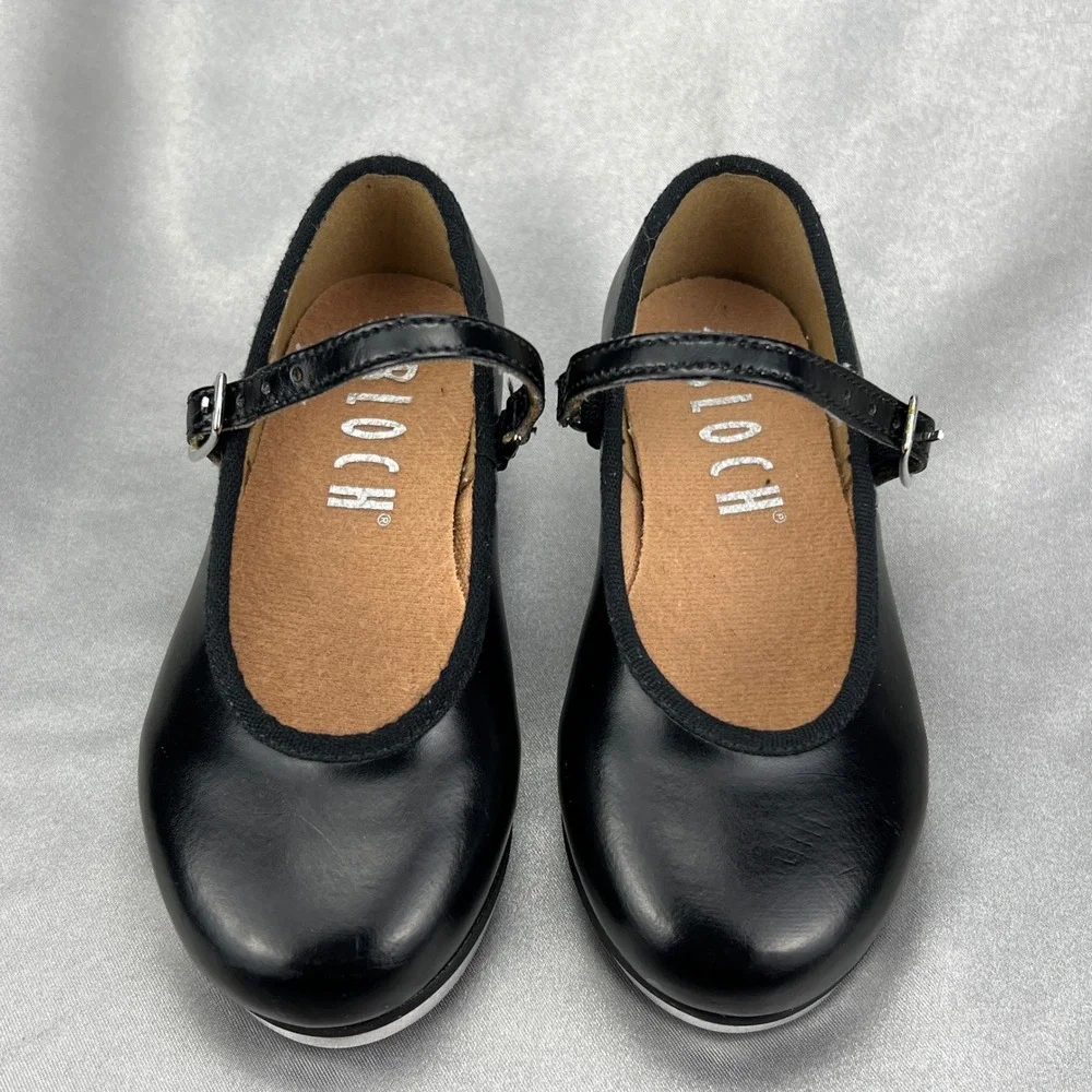 Bloch Techno Tap Black Mary Jane‎ Dance Shoes Kids Size 7M Buckle Strap Low Heel